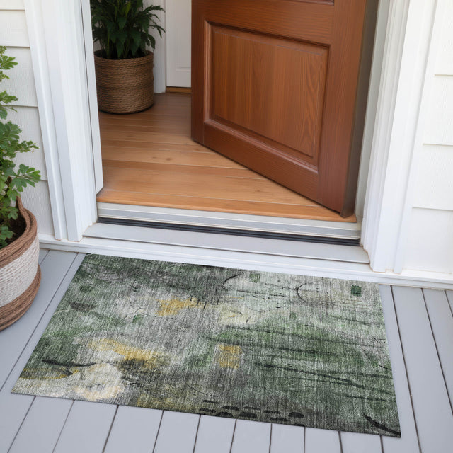 Addison Chantille ACN2032 Abstract Machine Made Transitional Pewter Rug