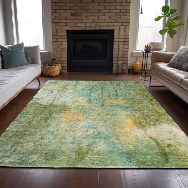 Addison Chantille ACN2032 Abstract Machine Made Transitional Sage Rug