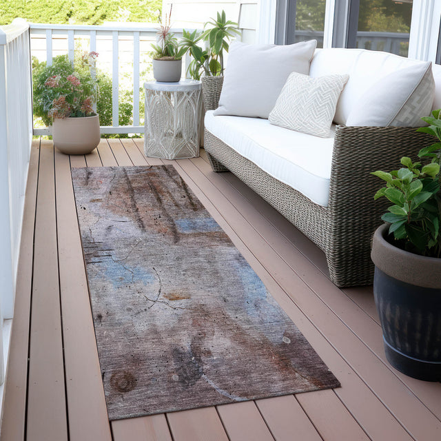 Addison Chantille ACN2032 Abstract Machine Made Transitional Taupe Rug