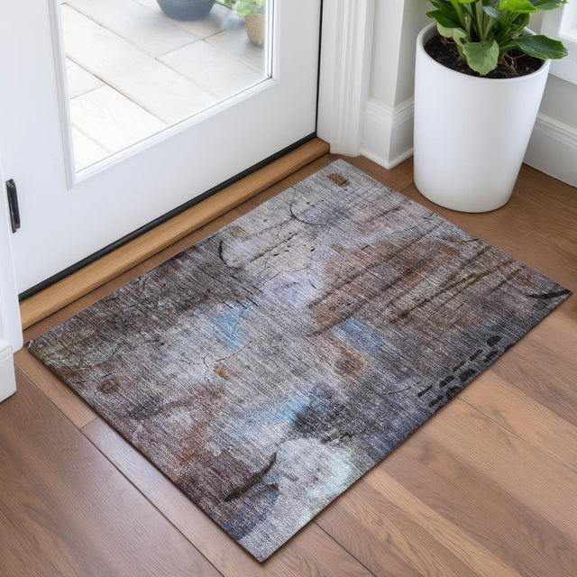 Addison Chantille ACN2032 Abstract Machine Made Transitional Taupe Rug