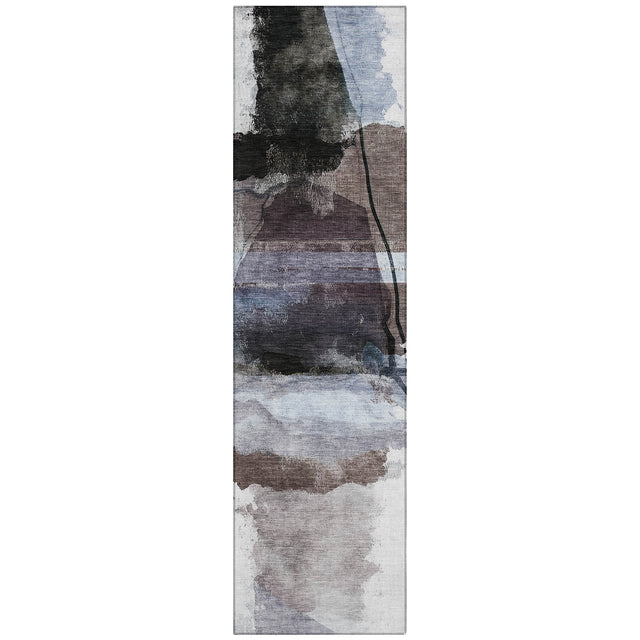 Addison Chantille ACN2033 Abstract Machine Made Transitional Brown Rug
