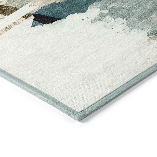 Addison Chantille ACN2033 Abstract Machine Made Transitional Green Rug