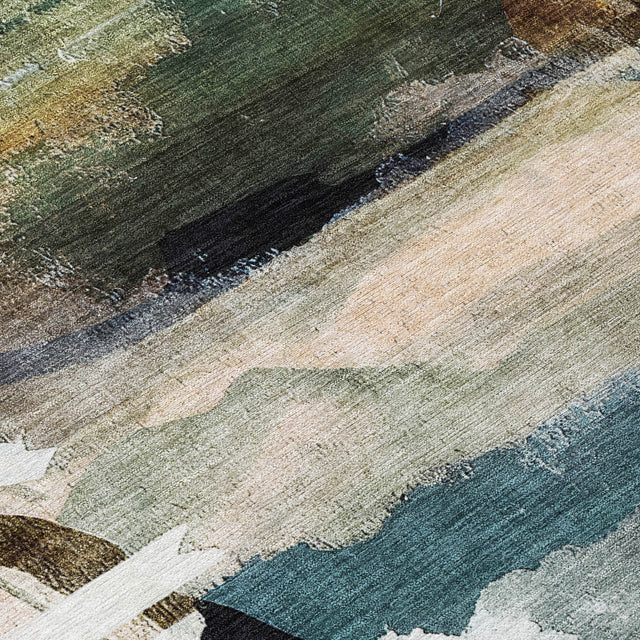 Addison Chantille ACN2033 Abstract Machine Made Transitional Green Rug