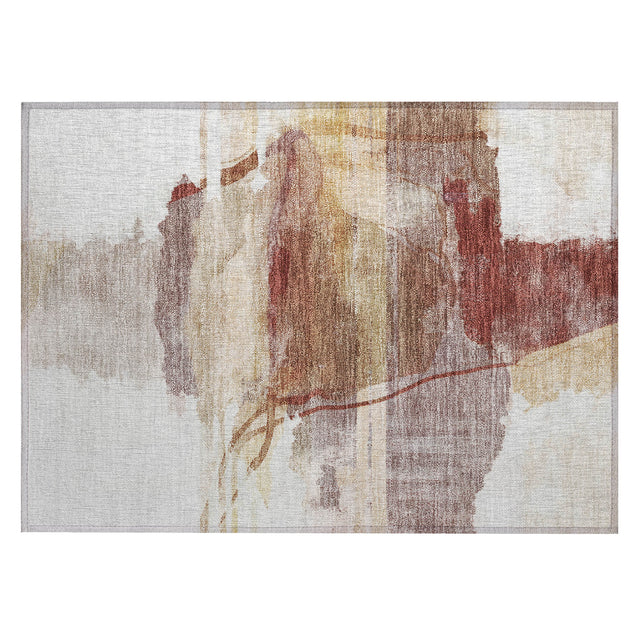 Addison Chantille ACN2033 Abstract Machine Made Transitional Terracotta Rug