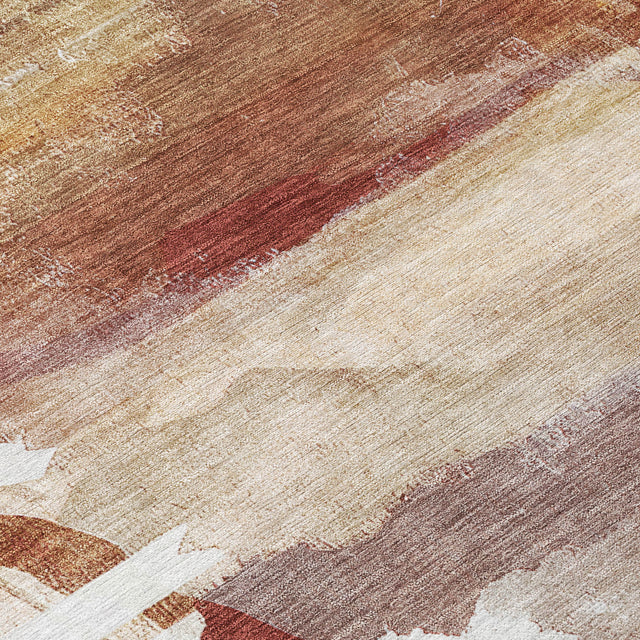 Addison Chantille ACN2033 Abstract Machine Made Transitional Terracotta Rug