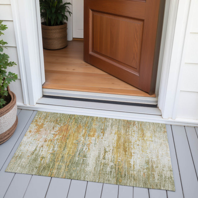 Addison Chantille ACN2034 Abstract Machine Made Transitional Aloe Rug