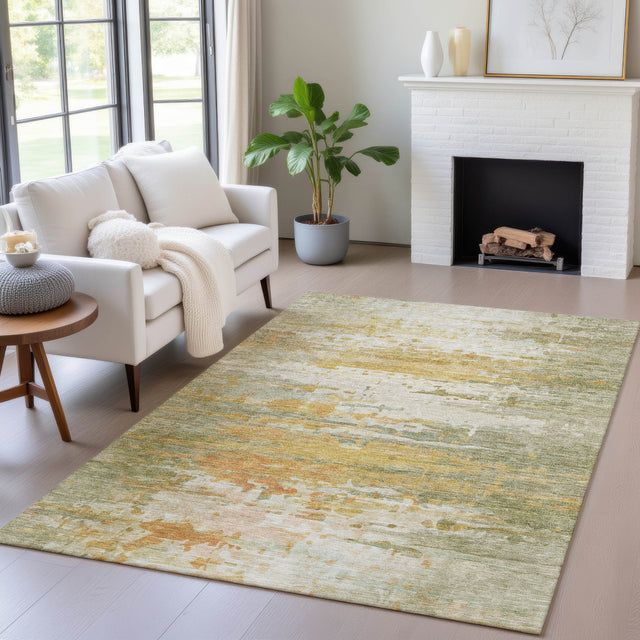 Addison Chantille ACN2034 Abstract Machine Made Transitional Aloe Rug