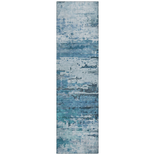 Addison Chantille ACN2034 Abstract Machine Made Transitional Blue Rug