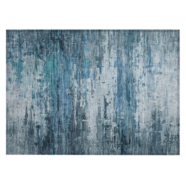 Addison Chantille ACN2034 Abstract Machine Made Transitional Blue Rug