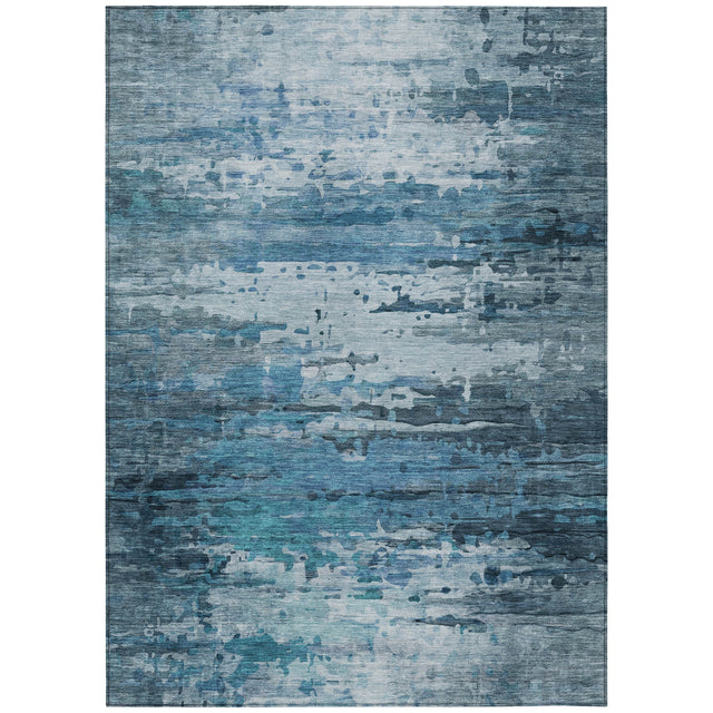 Addison Chantille ACN2034 Abstract Machine Made Transitional Blue Rug