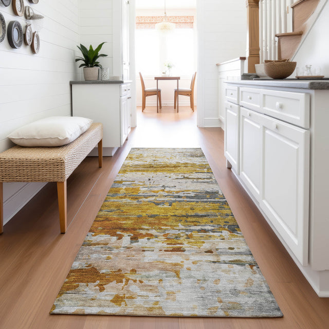 Addison Chantille ACN2034 Abstract Machine Made Transitional Copper Rug
