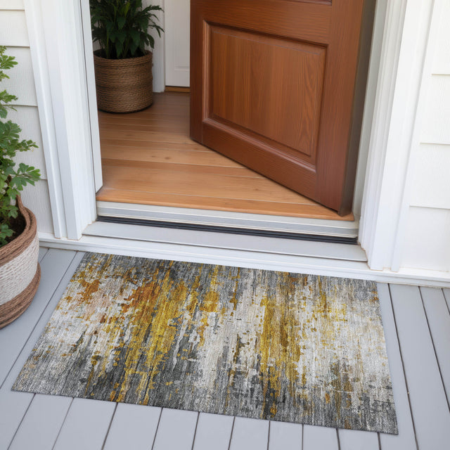 Addison Chantille ACN2034 Abstract Machine Made Transitional Copper Rug