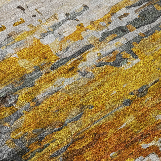 Addison Chantille ACN2034 Abstract Machine Made Transitional Copper Rug