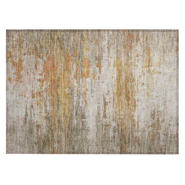 Addison Chantille ACN2034 Abstract Machine Made Transitional Khaki Rug