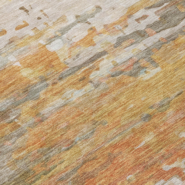 Addison Chantille ACN2034 Abstract Machine Made Transitional Khaki Rug