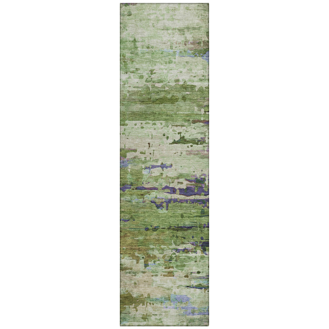 Addison Chantille ACN2035 Abstract Machine Made Transitional Green Rug