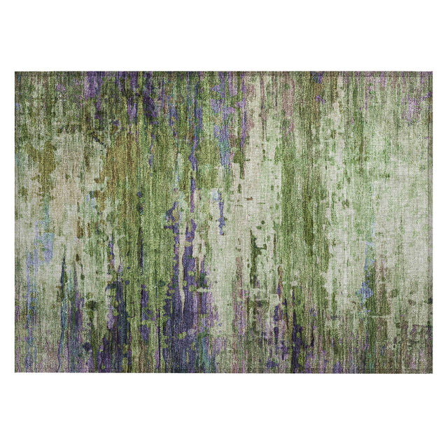 Addison Chantille ACN2035 Abstract Machine Made Transitional Green Rug