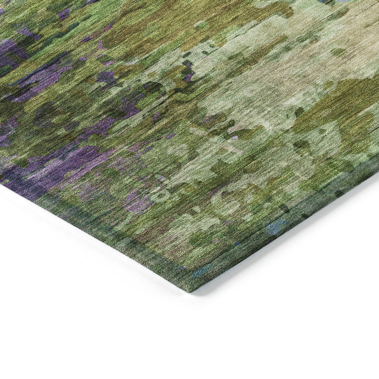 Addison Chantille ACN2035 Abstract Machine Made Transitional Green Rug