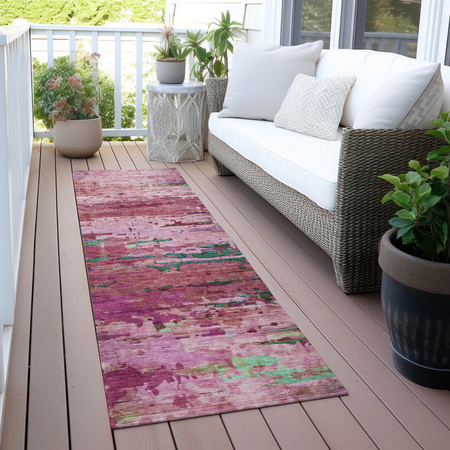 Addison Chantille ACN2035 Abstract Machine Made Transitional Pink Rug