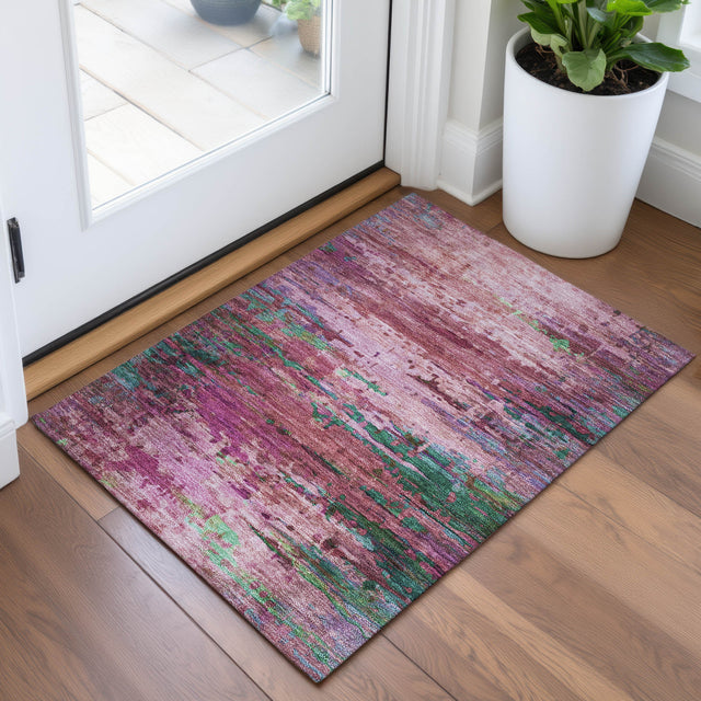 Addison Chantille ACN2035 Abstract Machine Made Transitional Pink Rug