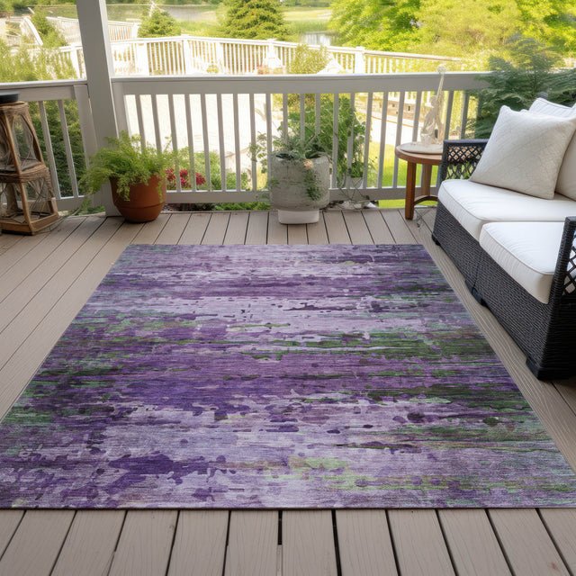 Addison Chantille ACN2035 Abstract Machine Made Transitional Purple Rug