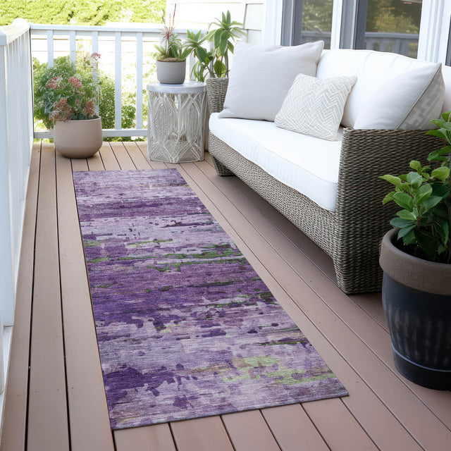 Addison Chantille ACN2035 Abstract Machine Made Transitional Purple Rug