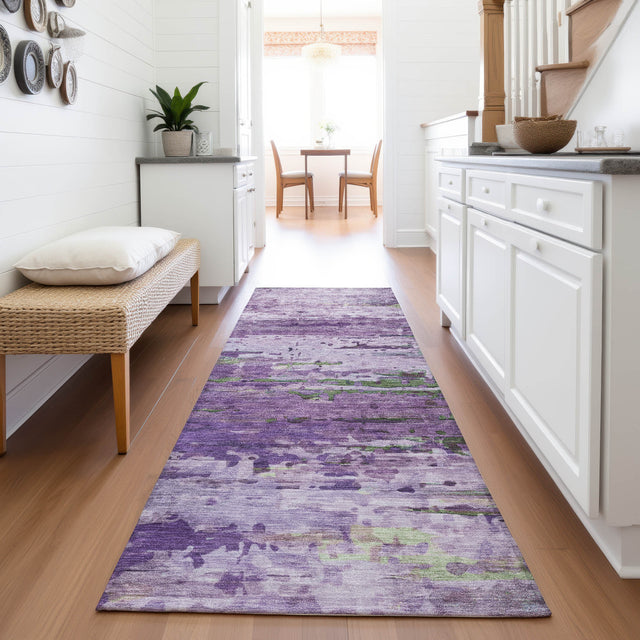 Addison Chantille ACN2035 Abstract Machine Made Transitional Purple Rug