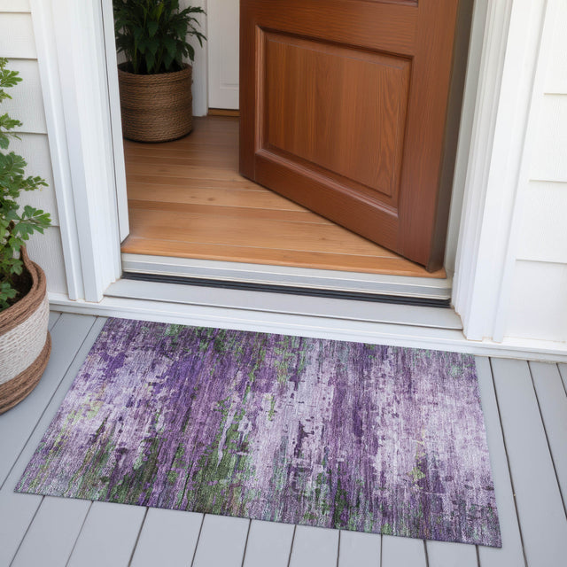 Addison Chantille ACN2035 Abstract Machine Made Transitional Purple Rug