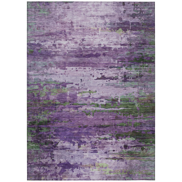 Addison Chantille ACN2035 Abstract Machine Made Transitional Purple Rug