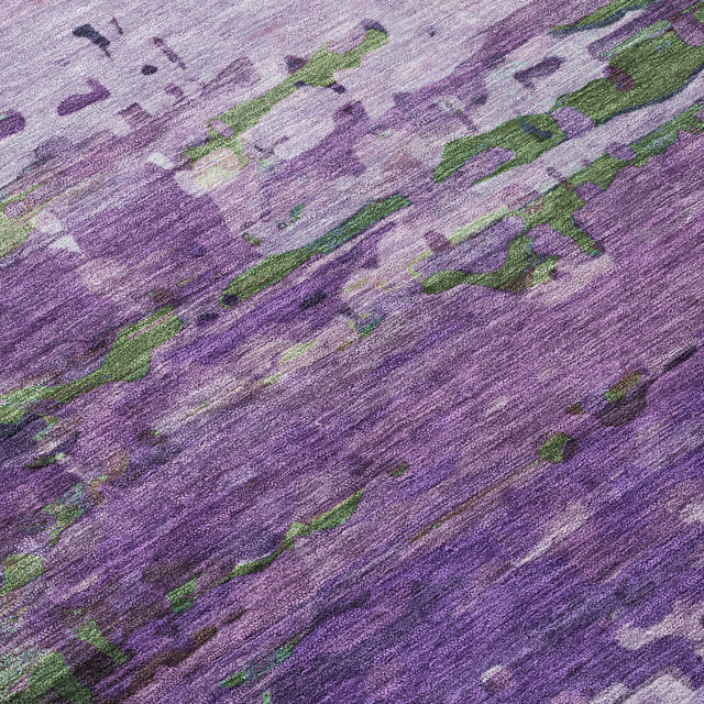 Addison Chantille ACN2035 Abstract Machine Made Transitional Purple Rug