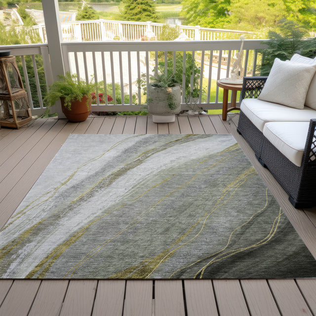 Addison Chantille ACN2036 Swirls Machine Made Transitional Aloe Rug