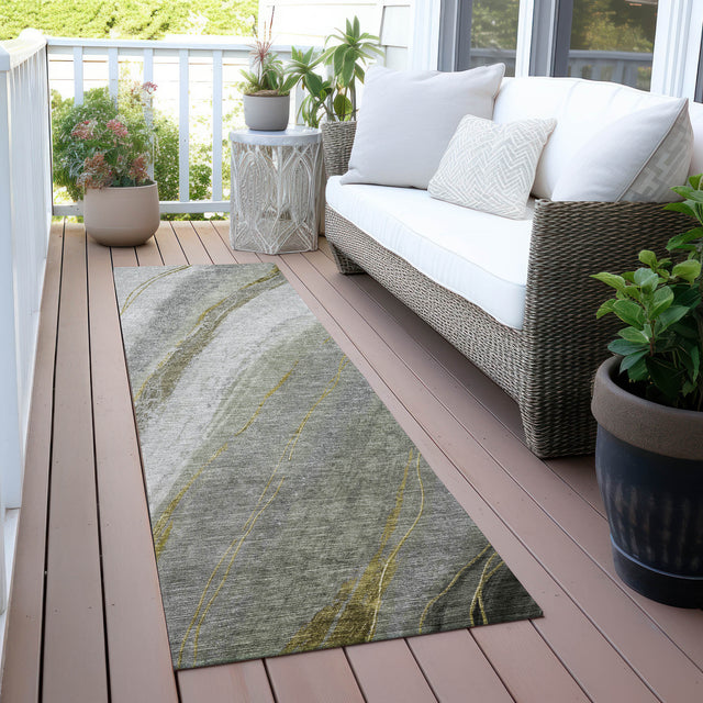 Addison Chantille ACN2036 Swirls Machine Made Transitional Aloe Rug