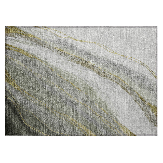 Addison Chantille ACN2036 Swirls Machine Made Transitional Aloe Rug