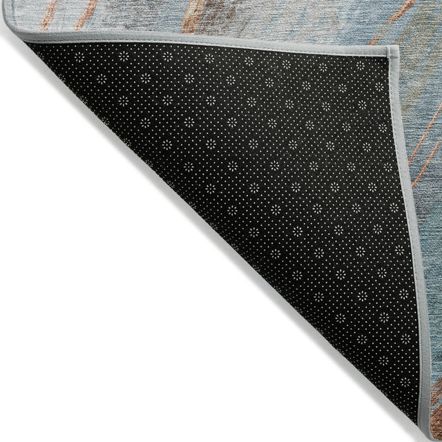 Addison Chantille ACN2036 Swirls Machine Made Transitional Blue Rug