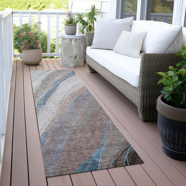 Addison Chantille ACN2036 Swirls Machine Made Transitional Brown Rug