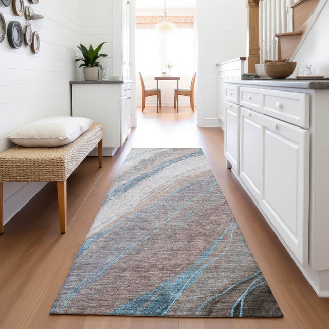 Addison Chantille ACN2036 Swirls Machine Made Transitional Brown Rug