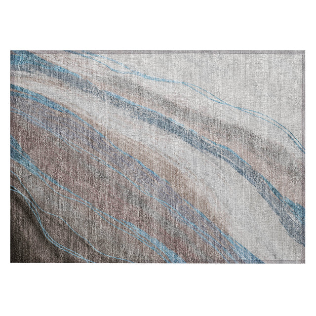 Addison Chantille ACN2036 Swirls Machine Made Transitional Brown Rug