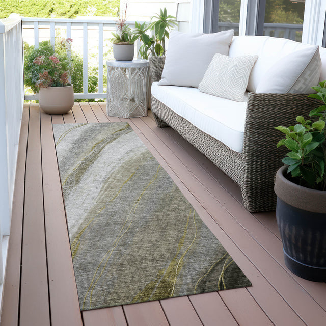 Addison Chantille ACN2036 Swirls Machine Made Transitional Pewter Rug