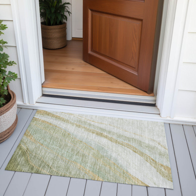 Addison Chantille ACN2036 Swirls Machine Made Transitional Sage Rug