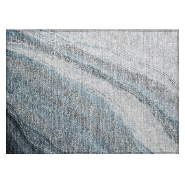 Addison Chantille ACN2036 Swirls Machine Made Transitional Teal Rug