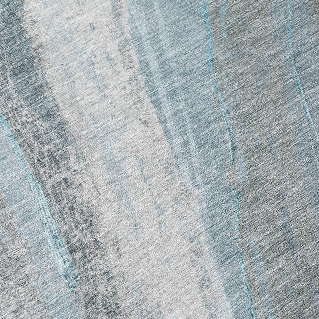 Addison Chantille ACN2036 Swirls Machine Made Transitional Teal Rug