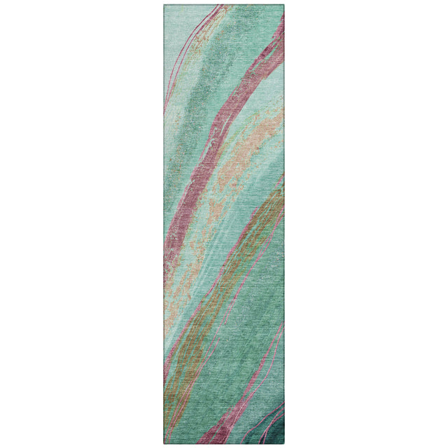 Addison Chantille ACN2037 Swirls Machine Made Transitional Green Rug