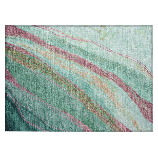 Addison Chantille ACN2037 Swirls Machine Made Transitional Green Rug
