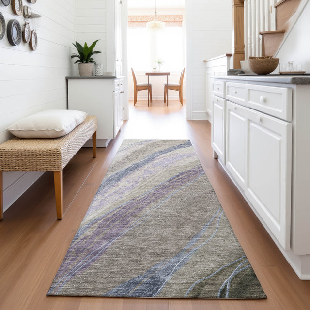 Addison Chantille ACN2037 Swirls Machine Made Transitional Mocha Rug
