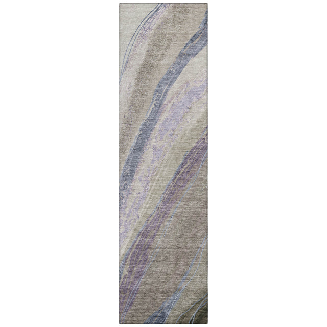 Addison Chantille ACN2037 Swirls Machine Made Transitional Mocha Rug