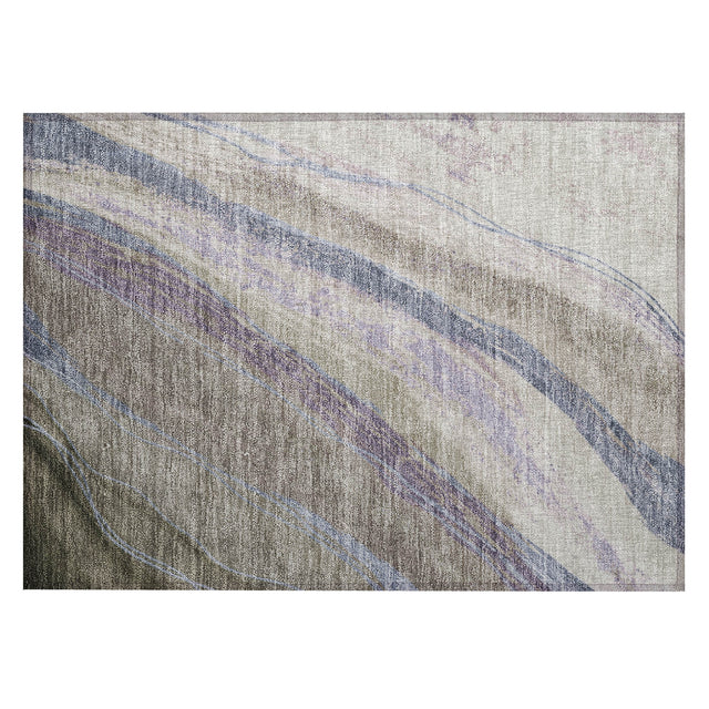 Addison Chantille ACN2037 Swirls Machine Made Transitional Mocha Rug