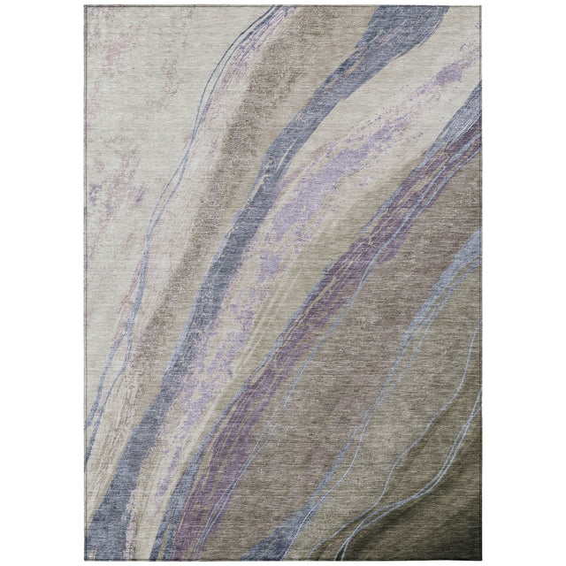 Addison Chantille ACN2037 Swirls Machine Made Transitional Mocha Rug