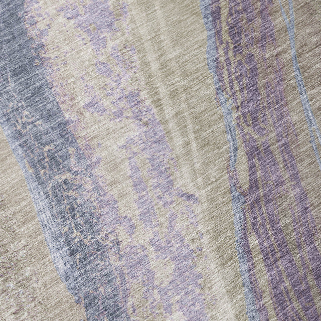 Addison Chantille ACN2037 Swirls Machine Made Transitional Mocha Rug