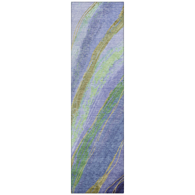 Addison Chantille ACN2037 Swirls Machine Made Transitional Purple Rug