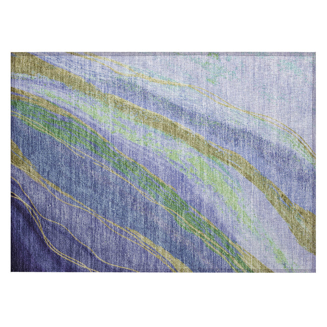 Addison Chantille ACN2037 Swirls Machine Made Transitional Purple Rug